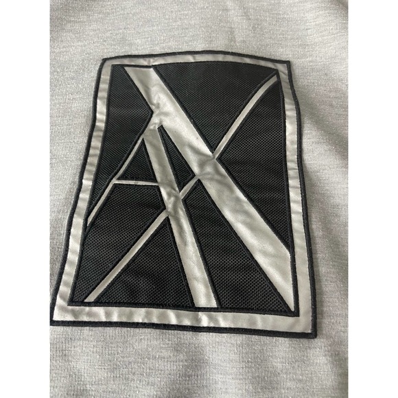 Armani Exchange Sweaters | HOODED SWEATSHIRT Light Grey - Picture 6 of 8